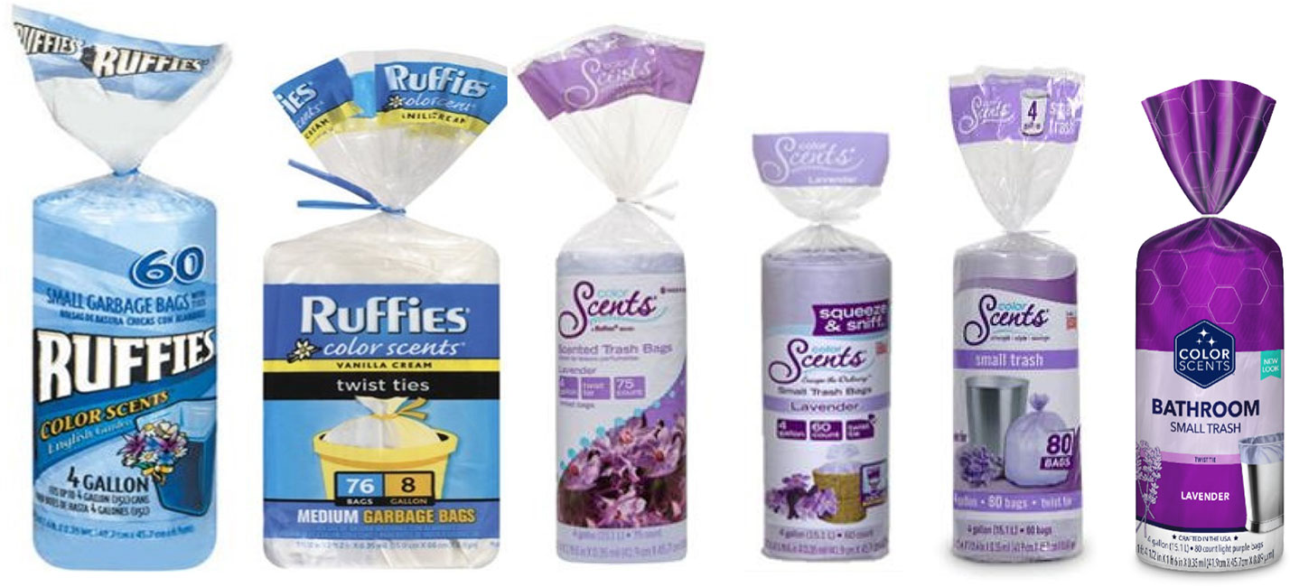 Color Scents®  8 gallon medium kitchen scented trash bags